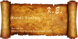 Kurdi Etelka névjegykártya